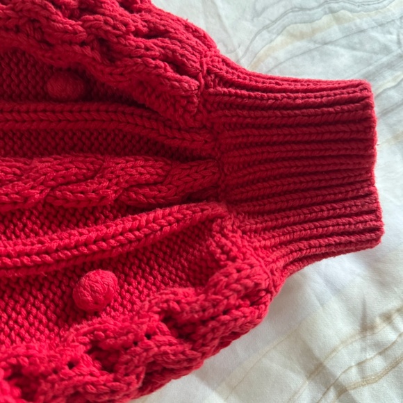 THE GREAT. MOUNTAINSIDE CARDIGAN DEEP ROSE SZ 1 - Picture 8 of 9